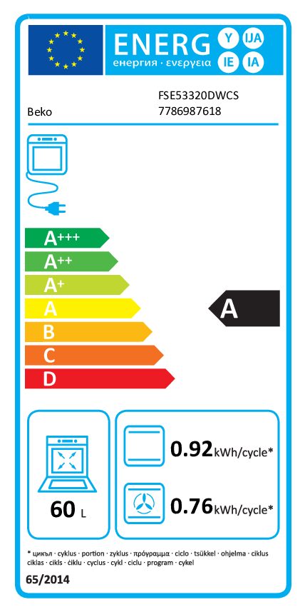 Gaasi-elektripliit Beko 50 x 60cm - Image 2